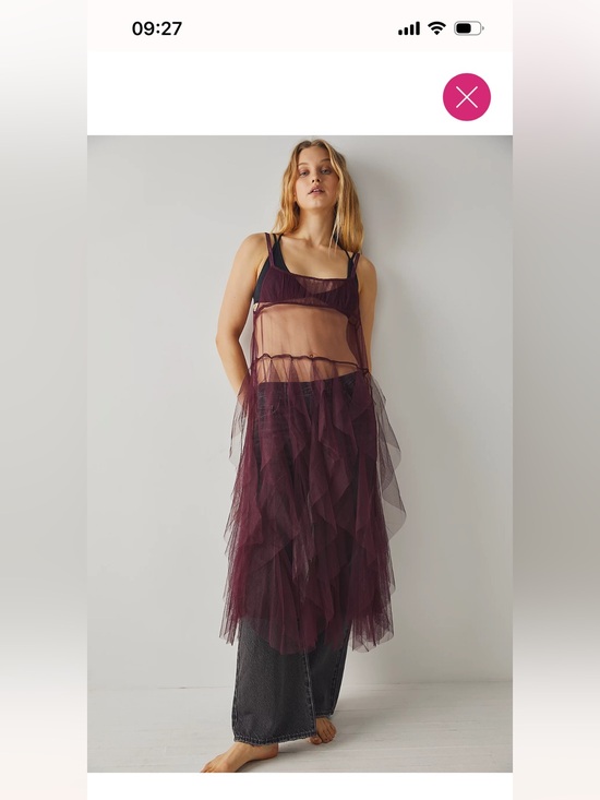 Free People Dresses & Skirts - 🖤🖤🖤Free People Black Sheer Layered Tulle Slip Dress - All About You Slip